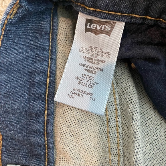 Levi Strauss 511 Kit Jeans 18 Reg 29X29 Distressed - Picture 4 of 7